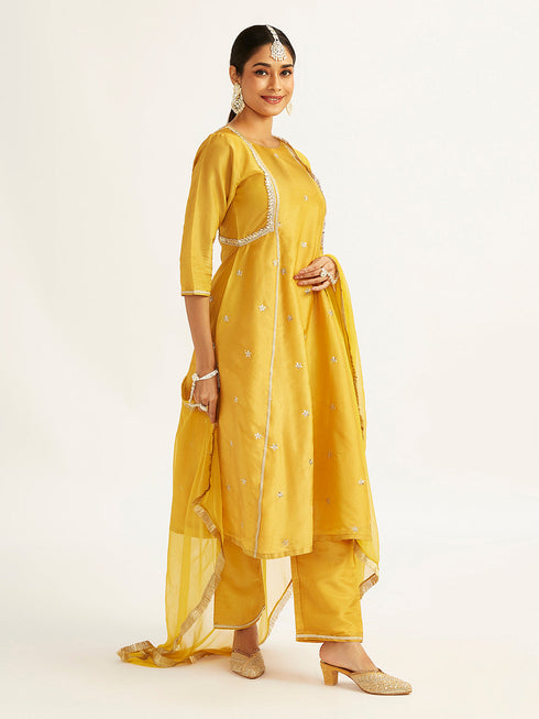Women's Mustard Anarkali Set
